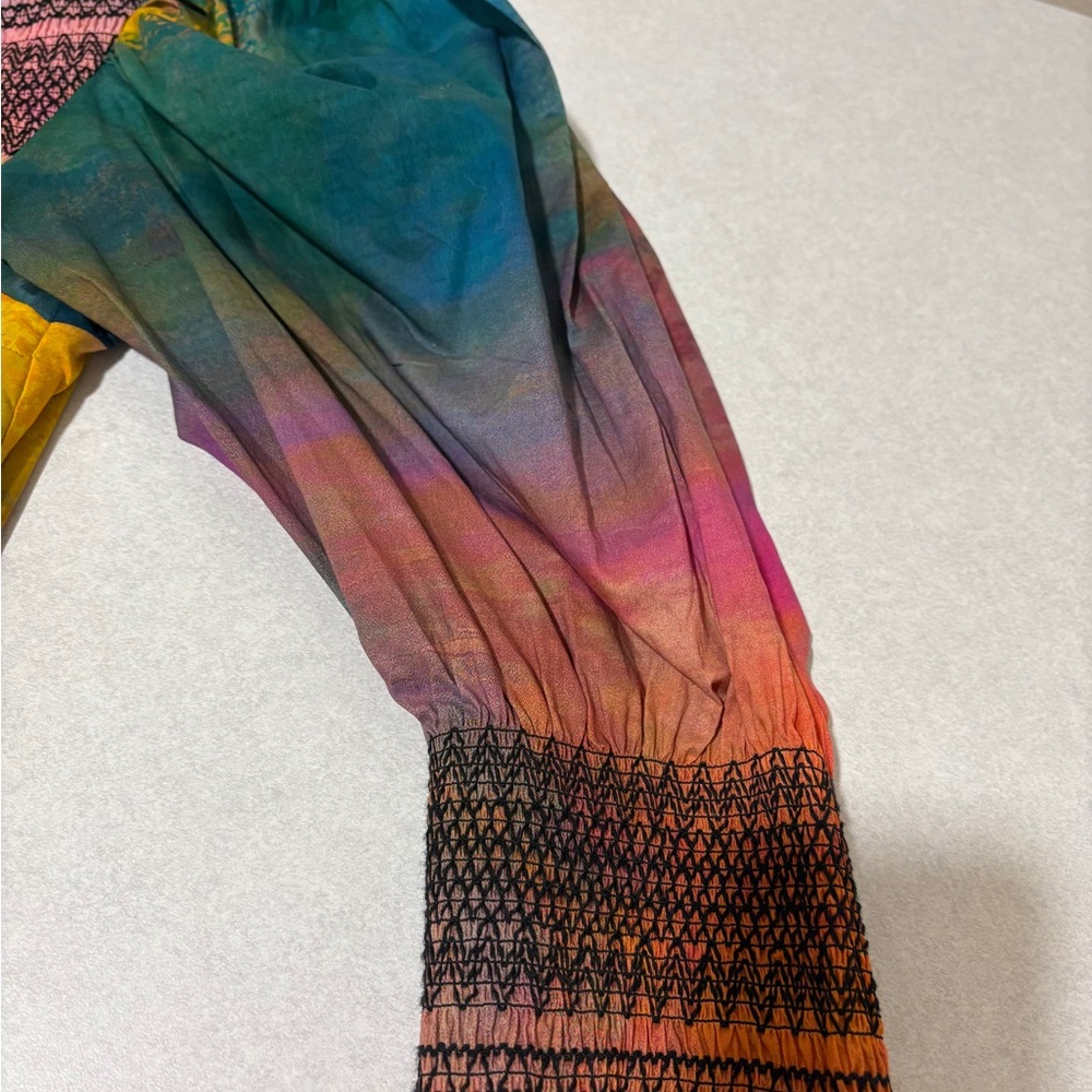 Anthropologie Colorful Tie-Dye Long Sleeve blouse - Picture 4 of 10